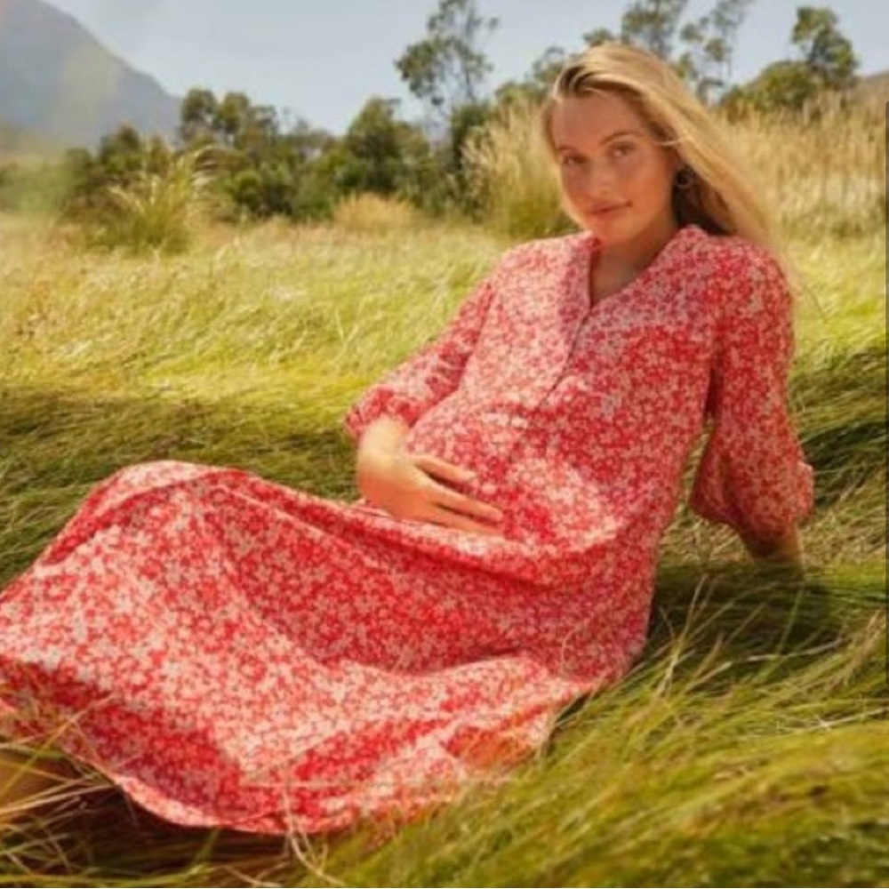 Hatch Red Floral Maxi Dress